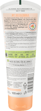 Baby Pflegecreme für Gesicht & Körper Calendula alverde BABY