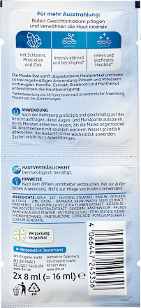 Gesichtsmaske Totes Meer (2 x 8 ml) Balea