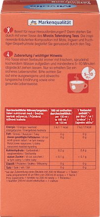 Kräutertee "Tatendrang" mit Mate, Ingwer, Grapefruit (25 Beutel) Mivolis
