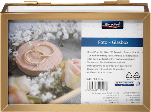 Foto-Glasbox Gold Paradies
