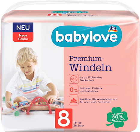Windeln Premium Gr. 8 18+ kg babylove