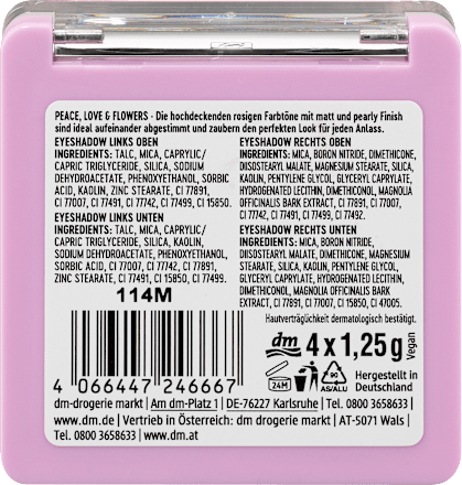 Lidschatten Palette Peace, Love & Flowers Selection 010 trend !t up