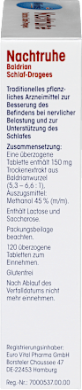 Nachtruhe Baldrian Schlaf-Dragees Mivolis