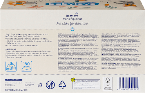 besonders weiche Pflegetücher XXL sortiert babylove
