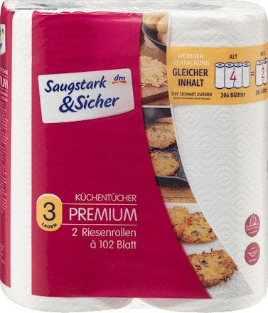 Küchenrolle Mega Roll Premium 3-lagig Saugstark&Sicher