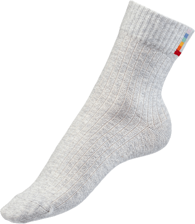Socken in Ripp-Optik,  Gr. 39-42, grau Fascino