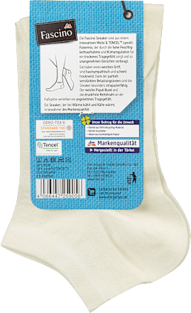 Sneaker mit Wolle und TENCEL™ Lyocell, Gr. 39-42, weiß Fascino