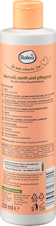 Osvežujoč gel za tuširanje Natural Beauty z divjo vrtnico in breskvijo Balea