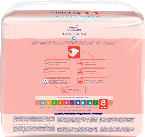 Premium pelene vel. 8 (18+ kg) babylove