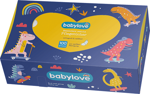 Babypflegetücher trocken 3-lagig sortiert babylove
