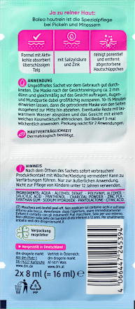 hautrein maska za lice, peel-off Balea