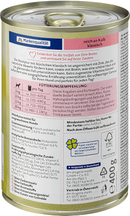 Popolna hrana za odrasle pse s teletino DEIN BESTES