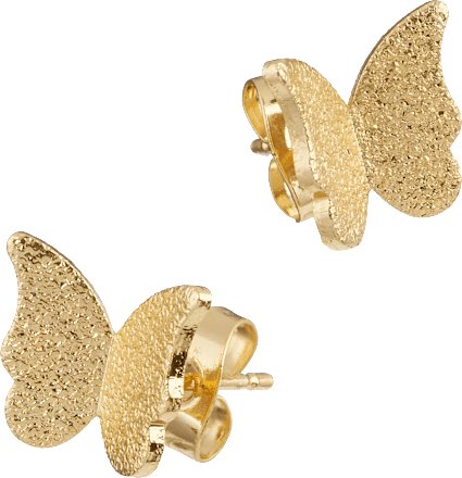 Ohrstecker in Schmetterlingsform / vergoldeter Modeschmuck ebelin