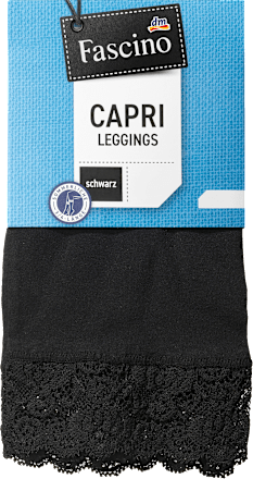 Capri-Leggings, Gr. 50/52, schwarz Fascino