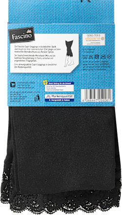 Capri-Leggings, Gr. 38/40, schwarz Fascino