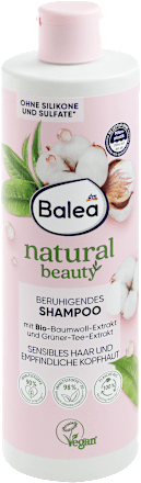natural beauty umirujući šampon za kosu - ekstrakt organskog pamuka i zelenog čaja Balea