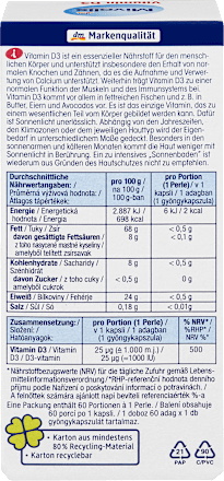 Vitamin D3, 1000 IU, dodatak ishrani Mivolis