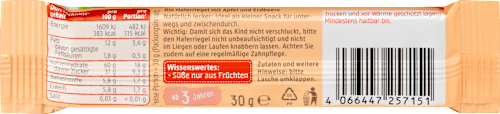 Fruchtriegel Hafer Apfel-Erdbeere, ab 3 Jahre dmBio