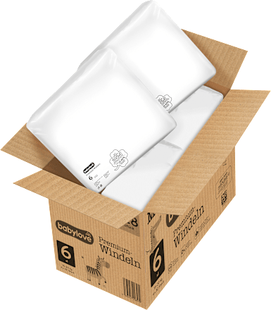 Windeln Premium Gr. 6, XXL, 15-20 kg, Monatspack babylove