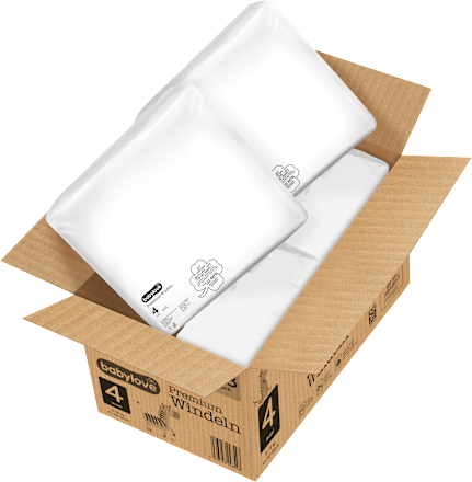 Windeln Premium Gr. 4 Maxi (8-14 kg), Monatspack babylove