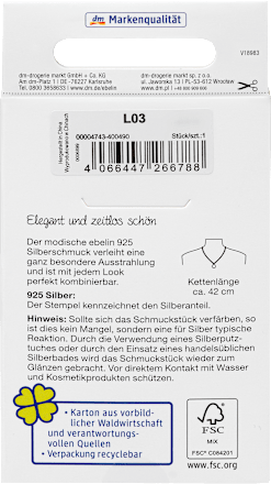 Halskette Unendlichkeitszeichen-Anhänger 925 Silber  ebelin