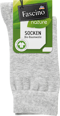 Socken mit Bio-Baumwolle, Gr. 39-42, grau Fascino