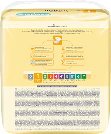 Windeln Premium Gr. 1, Newborn, 2-5 kg babylove