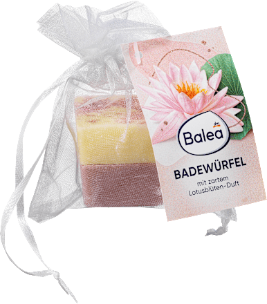 Badezusatz Würfel Lotusblüte/Blaubeere Balea