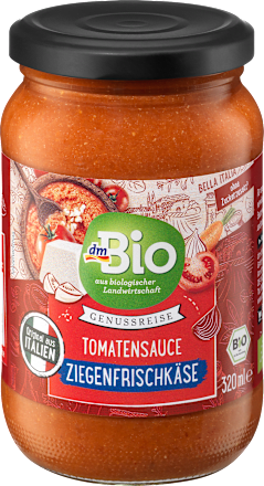Tomatensoße, Ziegenfrischkäse dmBio