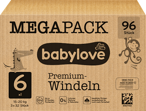 Premium pleny, velikost 6 Megapack babylove