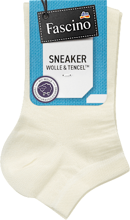 Sneaker mit Wolle und TENCEL™ Lyocell, Gr. 39-42, weiß Fascino