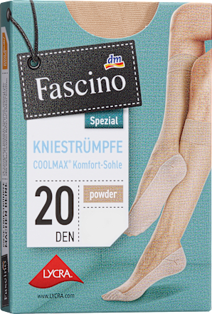 Kniestrümpfe COOLMAX®  champagner Gr. 39-42, 20 DEN Fascino