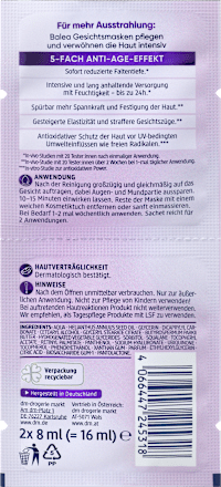 Gesichtsmaske Retinol (2x8 ml) Balea