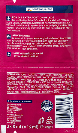 Fußmaske Tropical Walk Balea