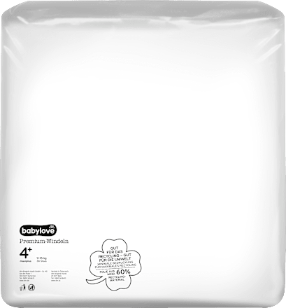 Windeln Premium Gr. 4+ Maxiplus (9-15 kg), Jumbo Pack babylove