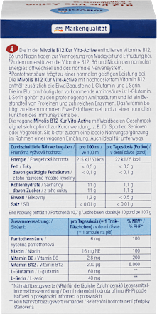 Prehransko dopolnilo z vitamini in aminokislinami v stekleničkah Mivolis