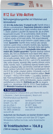 B12 Vita-Active Kur + Eiweißbausteine + B-Vitamine, hochdosiert, 10 Trinkfläschchen Mivolis
