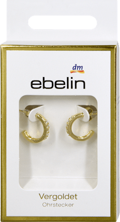 Vergoldete Ohrstecker Creolen (1 Paar) ebelin