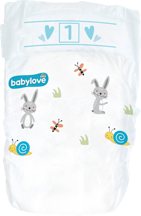 Windeln Premium Gr. 1, Newborn, 2-5 kg babylove