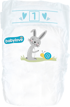 Windeln Premium Gr. 1, Newborn, 2-5 kg babylove