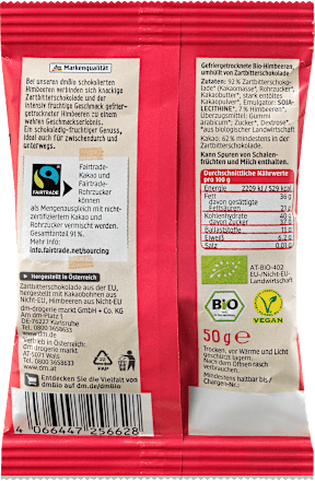 Lamponi con cioccolato BIO dmBio