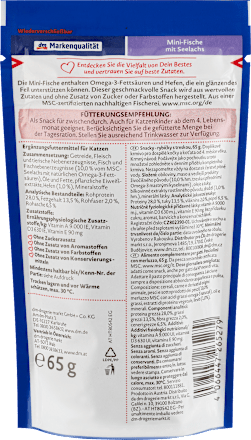 Katzenleckerli Mini-Fische mit Seelachs & Omega-3-Fettsäuren Dein Bestes