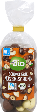 Mix di frutta secca ricoperta di cioccolato dmBio