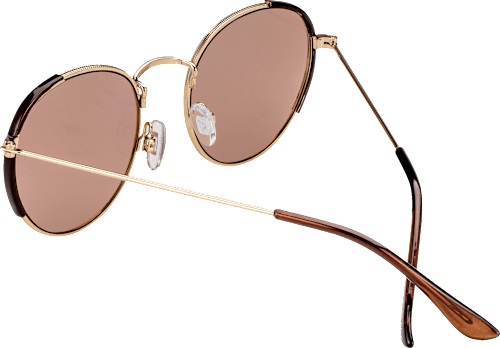 Sonnenbrille gold-braun rund SUNDANCE