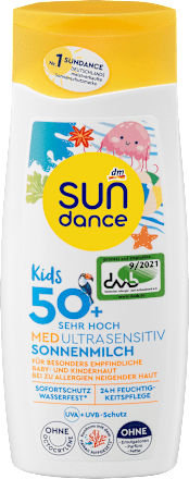 Sonnenmilch Kids, MED ultra sensitiv, LSF 50+ SUNDANCE