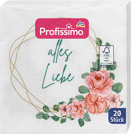 Servietten „Alles Liebe“ Profissimo