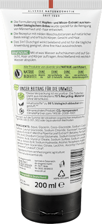 Duschgel 3in1 Active Nature alverde MEN