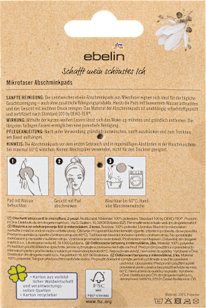 Abschminkpads aus Mikrofaser ebelin