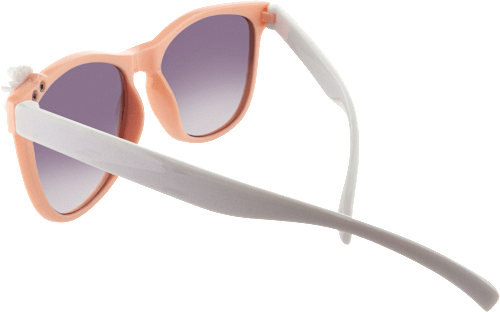 Sonnenbrille für Kinder in Rosa mit weißen Bügel und lila Tönung  SUNDANCE
