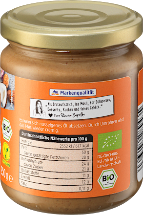 veganes Kokos-Mandelmus mit Kokosblütenzucker dmBio